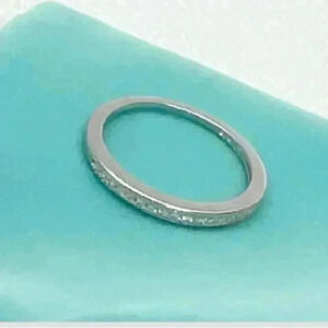 Sterling silver diamond band